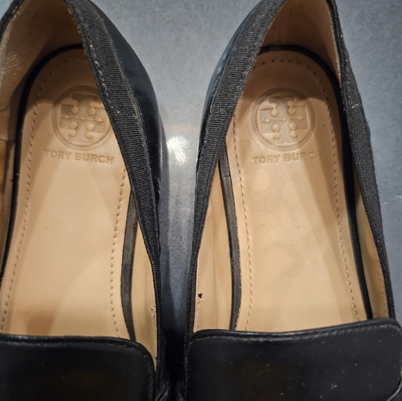 TORY BURCH • Black Leather Ballet Loafers • Size 5M - Picture 2 of 11